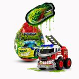 Dickie Toys Motor Mutants - Verrassingsei - 1 van 10 verzamelauto's om te monteren (8,5 cm), incl. 20 g slijm & verzamelblad - 1 zeldzame auto mogelijk - meerkleurig