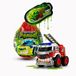 Dickie Toys Motor Mutants - Verrassingsei - 1 van 10 verzamelauto's om te monteren (8,5 cm), incl. 20 g slijm & verzamelblad - 1 zeldzame auto mogelijk - meerkleurig
