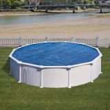 Gre Zomerkleed solar rond 6,4 m blauw 0,18 mm