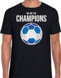 Bellatio Decorations Griekenland EK/ WK supporter t-shirt - we are the champions met Griekse voetbal - zwart - heren - kleding / shirt XXL