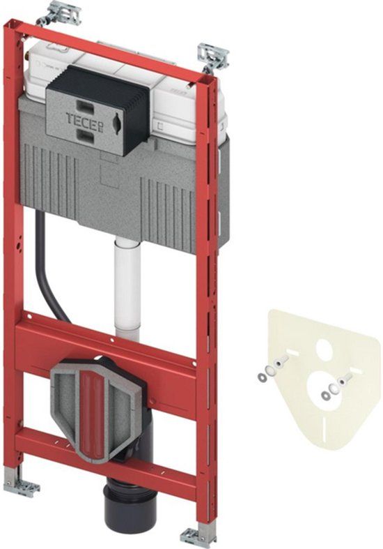 TECE Profil wc-element met Uni-spoelreservoir incl. wandbevestiging en geluidsdempingsset