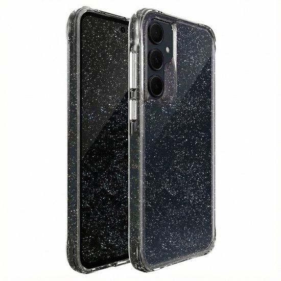 imoshion Hoesje - Geschikt voor Samsung Galaxy A35 - Glitter Backcover 2.0 - Zilver