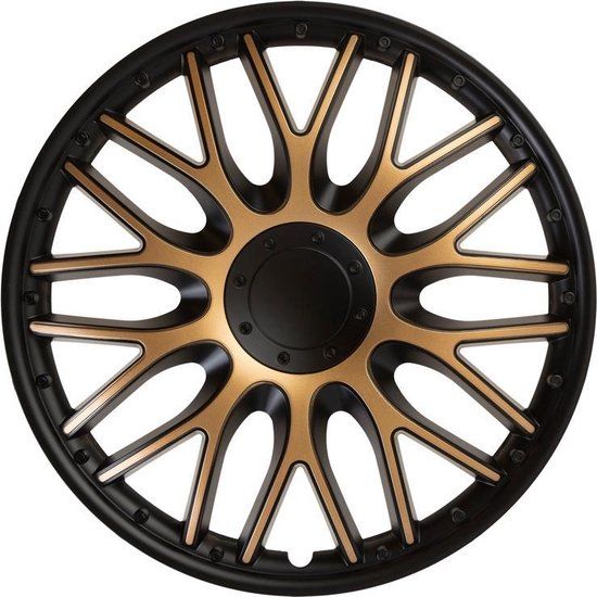 J-Tec 4-Delige Wieldoppenset Orden 14-inch zwart/goud