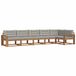 vidaXL Hoek loungeset 6-delig Naturel et gris clair Acacia Bois