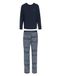 Emporio Armani Pyjama lang navy / saffier / offwhite