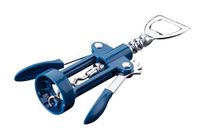 Fackelmann Hefboomkurkentrekker Essential, multifunctionele flesopener voor wijn & co, donkerblauw/zilver
