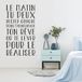 Sticker Mural - Citation Le Matin... - 277x489 Cm - Noir