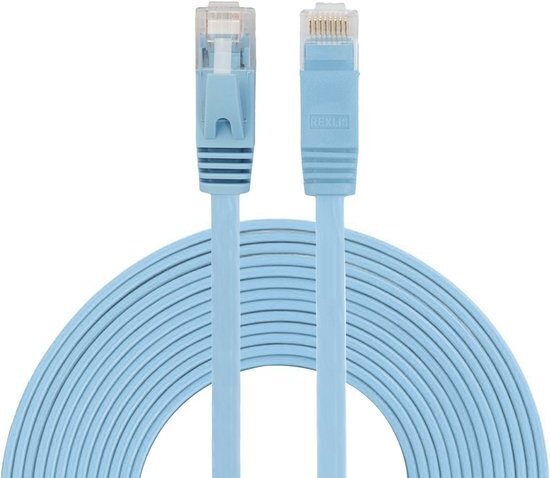 By Qubix internetkabel - 5 meter - blauw - CAT6 ethernet kabel - RJ45 UTP kabel met snelheid van 1000Mbps - Netwerk kabel is zeer stevig