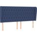Tête de lit tissu bleu 183x23x118/128 cm