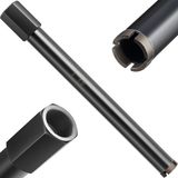 VEVOR Foret diamant, 38 mm de diamètre, 356 mm de profondeur de perçage, 1-1/4 pouce-7 filetage femelle, Foret diamant humide