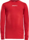 Craft Pro Control Compression Shirt Lange Mouw Kinderen - Rood | Maat: 158/164