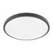 GTV ATOL Plafonnier LED, rond, 32 W, 2560 lm, IP54 étanche, Ø 400 mm, 3000 K, blanc chaud, éclairage intérieur et extérieur, design plat moderne, noir
