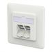 METZ CONNECT E-DAT C6A LSA++ doos, 2 poorten, inbouw, verkeerswit