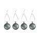 Cooee Design Boule de Noël Gris Marbre Ø5 cm Fumée