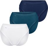 sloggi Tai-Slip Originals Basic Vrouwen Blauw Effen Katoen/Elastaan 3-Pack Maat M