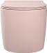Vente-unique Toilette suspendue en céramique mat rose sans bride - JAVOINE