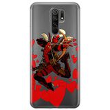 ERT GROUP mobiel telefoonhoesje voor Xiaomi REDMI 9 origineel en officieel erkend Marvel patroon Deadpool 011 optimaal aangepast aan de vorm van de mobiele telefoon, gedeeltelijk bedrukt