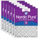 Nordic Pure 20x20x1 MERV 8 geplooide AC ovenluchtfilters 6 stuks
