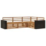vidaXL - Buiten - bank - set - 4 - st - Naturel - Massief - Acacia - Hout