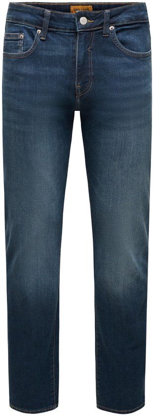 Only & Sons Heren Jeans Broeken regular/straight Fit Blauw 31W / 32L Volwassenen