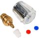 KIRCHHOFF Acryl Handgreep Transparant - 1/2" - Met Binnenwerk - Markering Blauw/Rood