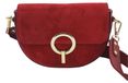 Barberini's Sac à main rouge en cuir naturel Sac bandoulière Modèle 88213 avec bandoulière 20x13x5 cm