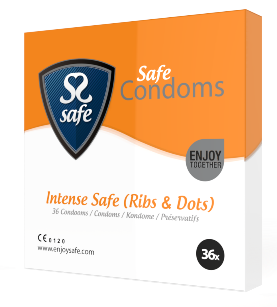 Safe Condooms Intense Ribs & Dots 36st