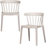 WOOOD Bliss Tuinstoelen - Plant Fiber - Off White Melange - Set van 2
