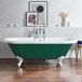 Hudson Reed Vrijstaand Bad Klassiek 179,5cm x 78,5cm - Evergreen (Vert), avec pieds de baignoire blancs | Oxford