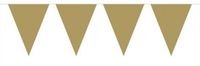 Merkloos / Sans marque Folat Bv Vlaggenlijn met Feestvlaggetjes in XL formaat - 5x - goud - 6 meter - plastic - versiering