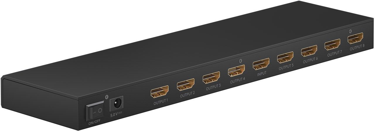 Goobay HDMI Splitter - 1x HDMI In / 8x HDMI Out - 4K