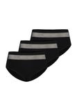 Teyli Damesslip tailleslip katoen hoge taille 3-pack, zwart, XL
