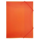 RAYLU PAPER - Map met elastische banden en kleppen, A4, documentenmap voor kantoor en school, gemaakt van 100% recyclebaar polypropyleen (A4, oranje)