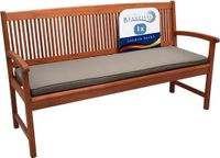 Beautissu Loft BK Bankkussen 180x48x5 cm Tuinbank Kussens - Kussen voor Tuinmeubelen - Zitkussen Tuinbank met Wasbare Hoes - Taupe