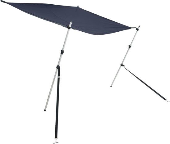 vidaXL Schaduwdoek T-top 170x170x(115-183) cm blauw