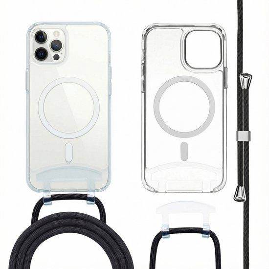 imoshion Hoesje - Geschikt voor iPhone 12 Pro Max - Geschikt voor MagSafe Backcover met afneembaar koord - Transparant