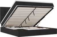 vidaXL - Bedframe met matras en LED's - 160x200cm - Zwart