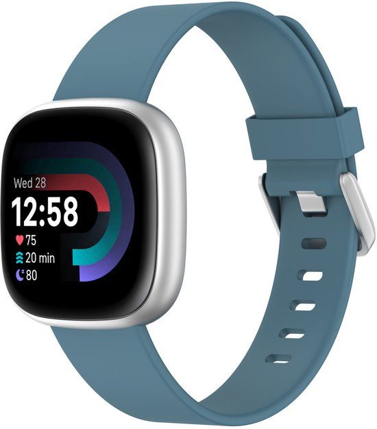 imoshion Ploonk Siliconen bandje - Geschikt voor Fitbit Versa/ Versa 2/ Versa Lite - Blauw