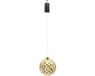 Merkloos IKO verlichte kerstbal kunststof - goud - aan draad - 15 cm - led lampjes - warm wit