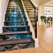 15 Pièces Autocollants d'escalier cascade forêt 3D - Étanche