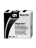 Leitz Orgacolor etiket Afgeronde rechthoek Zwart