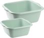 Plasticforte Afwasteilen Set - Afwasbak - Kunststof - 15 en 25 Liter - Mintgroen/Groen