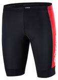 Merkloos Fietsbroek Pro Line met Coolmax (Polyesterfasern) en Reflectoren, zwart-rood