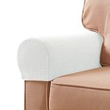 Subrtex Spandex Sofa-armleuninghoezen, rekbaar en antislip, 1 paar beige