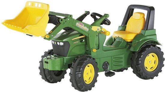 Rolly Toys FarmTrac John Deere Traptractor met Frontlader - Groen