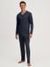 CALIDA Heren Pyjama Lang Katoen Blauw Saffier L