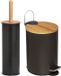 Zeller Badkamer/toilet accessoires set - WC-borstel/pedaalemmer - Zwart