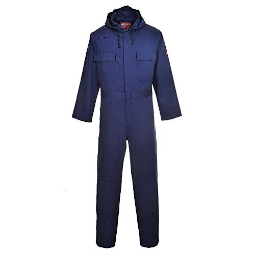 Portwest BIZ6 Bizweld Overall with Hood, Size S, Navy