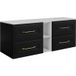 3xE living Meuble sous-vasque suspendu 140 cm, noir/blanc