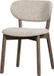 WOOOD Udar Eetkamerstoel Houten Frame - Polyester - Donkerbruin